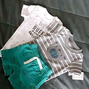 One Piece w/Over Shirt & Shorts